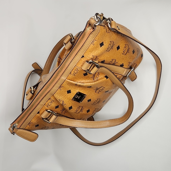 MCM Bags Authentic Mcm Bag Cognac Visetos Essentials Shopper Twoway